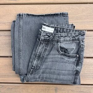 Zara Wide Leg Black Jeans